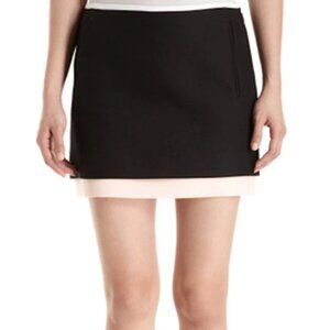 DVF Elley Mini Skirt Size 8 $265 retail Black+Pink+White